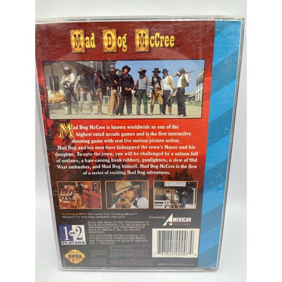 Mad Dog McCree (Sega CD Game Complete American Laser Games Tested ! - Picture 3 of 8